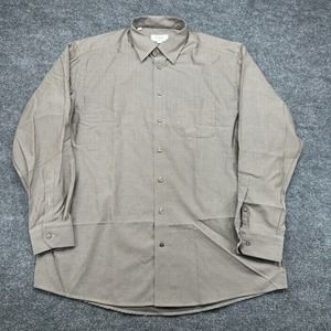 Eton Classic 17 3/4 - 45 Men's Button Shirt Brown Woven Fabric Long Sleeve NWOT